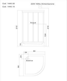 Cod. 1440.00 220V 50Hz Alimentazione