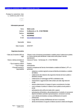 Curriculum vitae - Comune.treviso.it