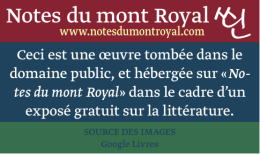 6 - Notes du mont Royal