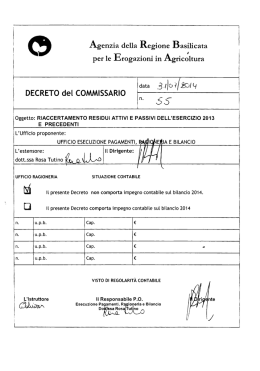 DECRETO del COMMISSARIO ,