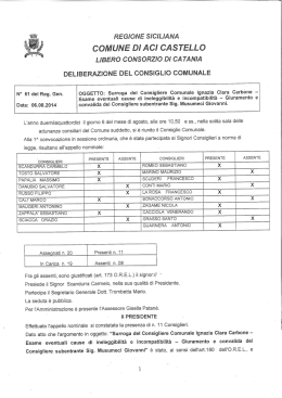 Delibera di C.C. n. 61 del 06.08.2014
