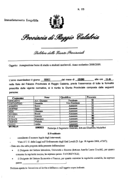 Assegnazione borse di studio a studenti meritevoli. Anno scolastico