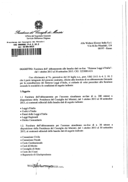contratto - La Presidenza del Consiglio dei Ministri