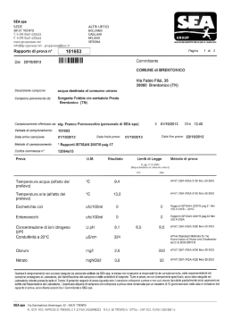 SEA spa SEDE 38121 TRENTO T. [+39] 0461 433433 F. t+39l 046t