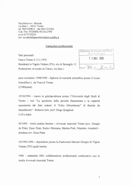 Pacehielat avv. Michela via Zara ] &mdash; 38121 Trento tel. 0461/420813