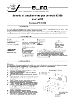 Scheda di ampliamento per centrale K1ES mod.4KS