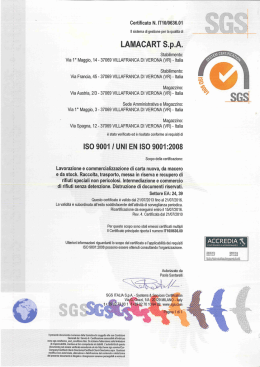 Scarica il certificato italiano e inglese in formato pdf