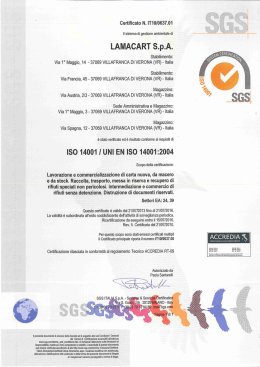Scarica il certificato italiano e inglese in formato pdf