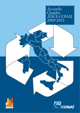 Accordo Quadro ANCI-CONAI 2009-2013