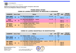 piano degli studi coorte 2009-2013 - Università degli Studi di Trieste