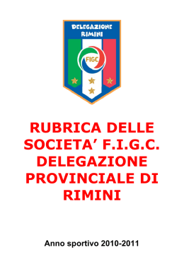 rubrica delle societa` figc delegazione provinciale di
