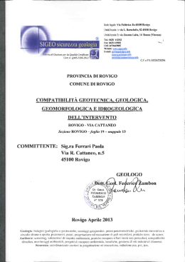Sede legale: Via Fabbrica 31a 45100 Rovigo Unit&agrave; locale 1: via L