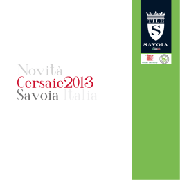 Novit&agrave; Cersaie2013 Savoia Italia