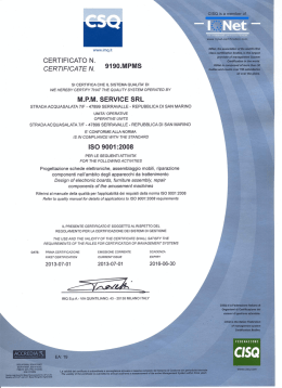 CERTIFICATO N. CERTIFICATEN. 9190-MPMS
