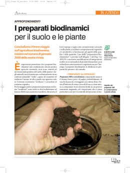 I preparati biodinamici per il suolo e le piante