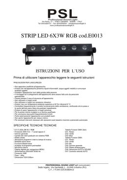STRIP LED 6X3W RGB cod.E0013 - Professional Sound Light