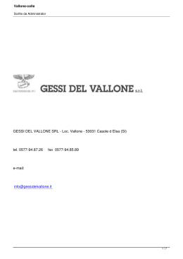 GESSI DEL VALLONE SRL - Loc. Vallone