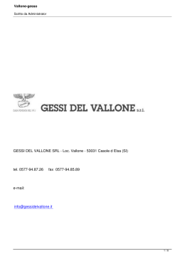 GESSI DEL VALLONE SRL - Loc. Vallone - 53031