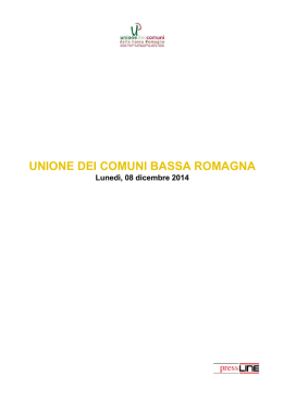 Il Sole 24 Ore - Unione dei Comuni della Bassa Romagna