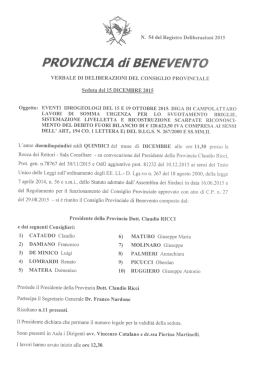 VINCI VERBALE DI DELIBERAZIONI DEL CON$IGLII PR Seaiuia