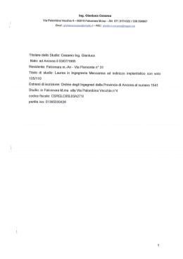Curriculum Vitae - Comune di Montegranaro