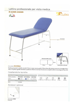 Lettino da visita Lybra cromato