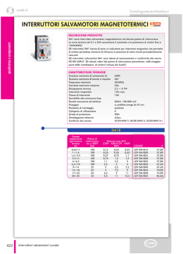 Interruttori salvamotori, contattori, rel&egrave;, LOVATO