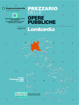 Prezzario Lavori e Opere Pubbliche - Regione Lombardia