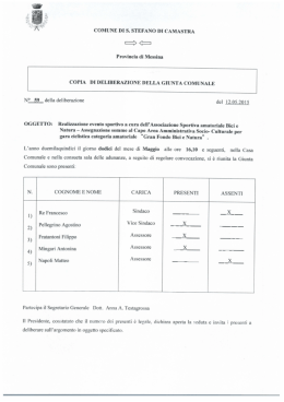Delibera di Giunta Comunale n.59 del