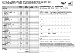 INGLESE " CD R`V`s`a &deg;&deg;P`e 62019 Recanati (MC) - Tel. 011
