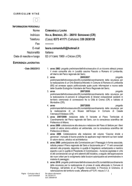 curriculum vitae - Parco del Serio