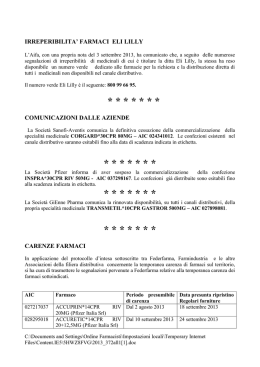 REVOCA AIC SPECIALITA` MEDICINALI