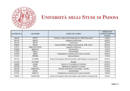 elenco - Università degli Studi di Padova