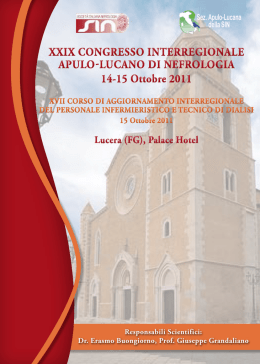 XXIX CONgressO INTerregIONALe APULO-LUCANO