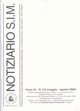 scarica il Notiziario S.I.M. - Società Italiana di Malacologia