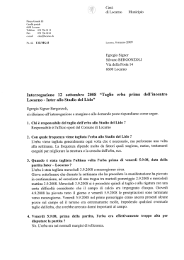 Piazza Grande 18 Casella postale 6601 Locarno Telefono 091 756