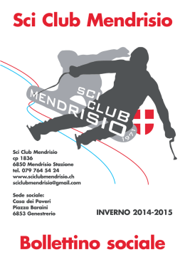 Sci Club Mendrisio Bollettino sociale