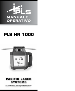 MANUALE OPERATIVO - Pacific Laser Systems