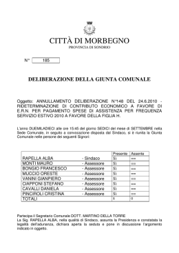 Delibera GC n.185 16-9-10 : Rideterminazione contributo