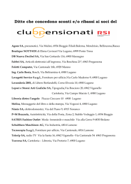 Ditte con sconti 2010 - Club Pensionati RSI 2015