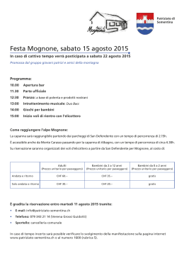 Festa Mognone, sabato 15 agosto 2015