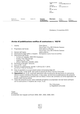 Casella postale e-mail 1066 municipio@giubiascoch Telefono web