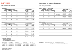 Servizio delle cassette di sucurezza