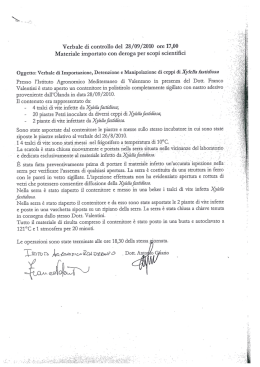 Verbale di controllo 28/09/2010 - Istituto agronomico mediterraneo