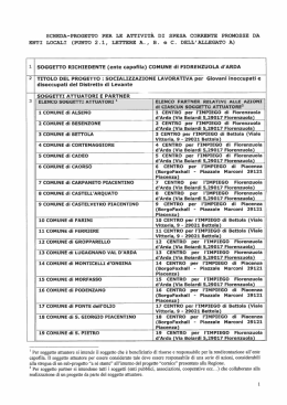Comune di Fiorenzuola d`Arda - progetto territoriale