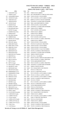 lista iscritti! - Atletica Alto Garda e Ledro