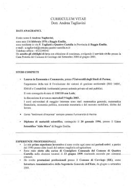 Curriculum - Unione Colline Matildiche