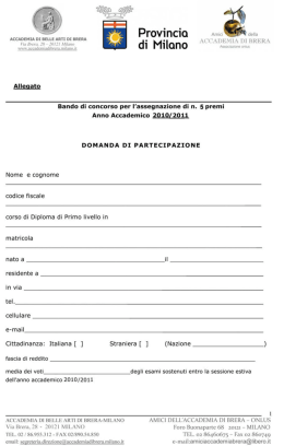 Via Brerm 28 - 20121 Milano d i n 0 AL L IIUSBRL RA