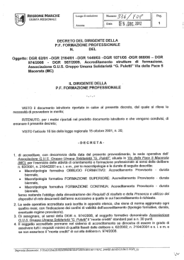 Decreto di Accreditamento
