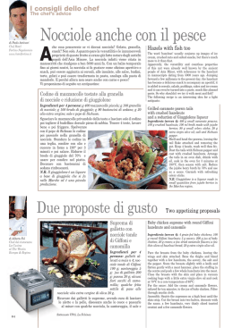 Nocciole anche con il pesce